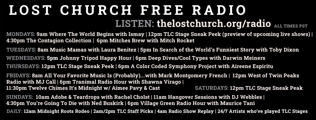 Lost Church Free Radio Schedule for April 2022