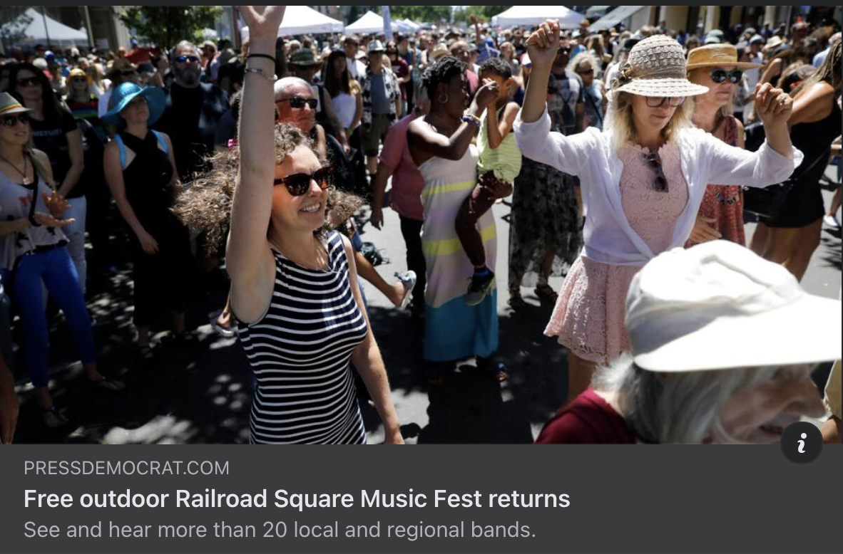 Press Democrat Article about Railroad Square Music Festival