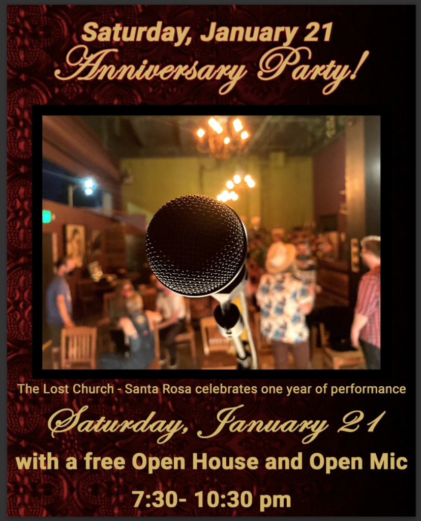 TLC Santa Rosa Free Open Mic & Open House January 21st