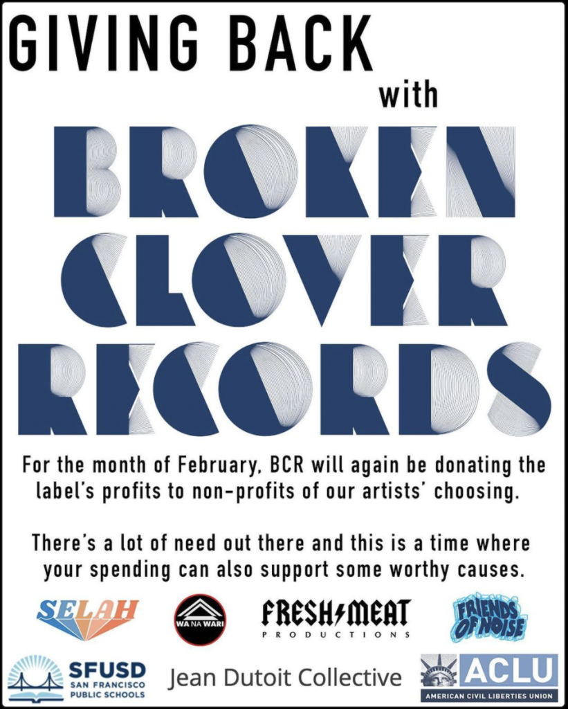 Giving Back with Broken Clover Records